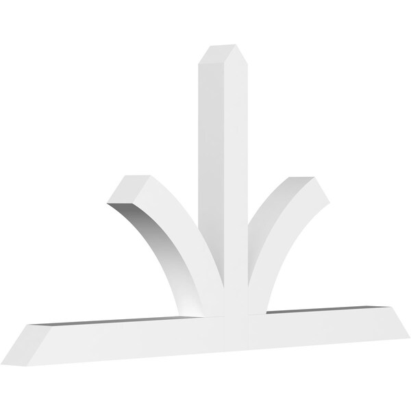 Ekena Millwork Richland Architectural Grade PVC Gable Bracket, 96"W x 52"H x 6"D x 6"F, 13/12 Pitch GBP096X52X0606RIC00 - main